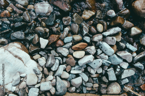 Canvas Print texture of stones and water