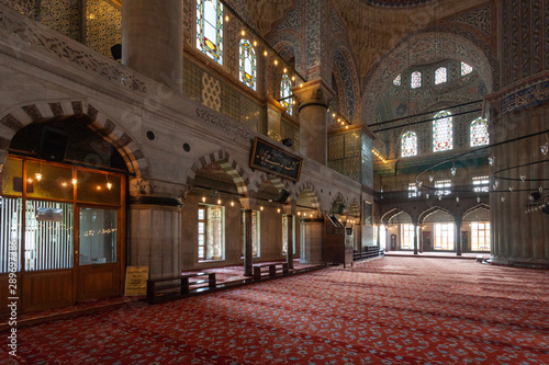 Photography Sultan Ahmed Mosque Interior, Instanbul, Turkey