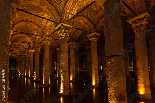 Basilica Cistern Interior  Istanbul  Turkey