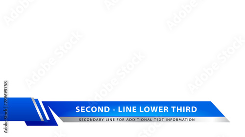Vector video headline title or television news bar design template isolated on white background