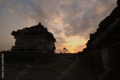 left side temple at sunset 