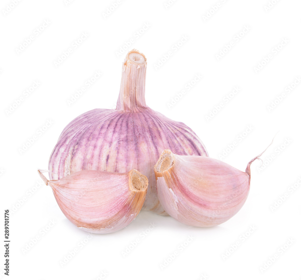 Obraz premium Garlic Isolated background white
