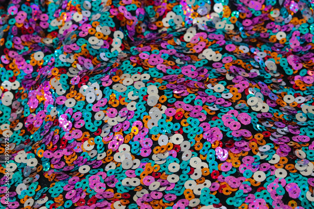  Background of colored shiny sequins