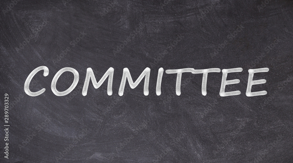 Obraz premium Committee text written on blackboard