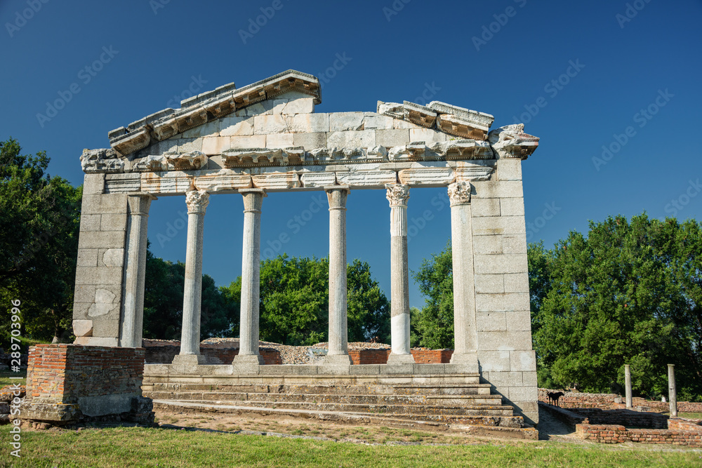 Temple ruins in Ancient Apollonia - Monument of Agonothetes