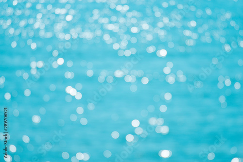 Blur and bokeh sun light reflect on sea surface