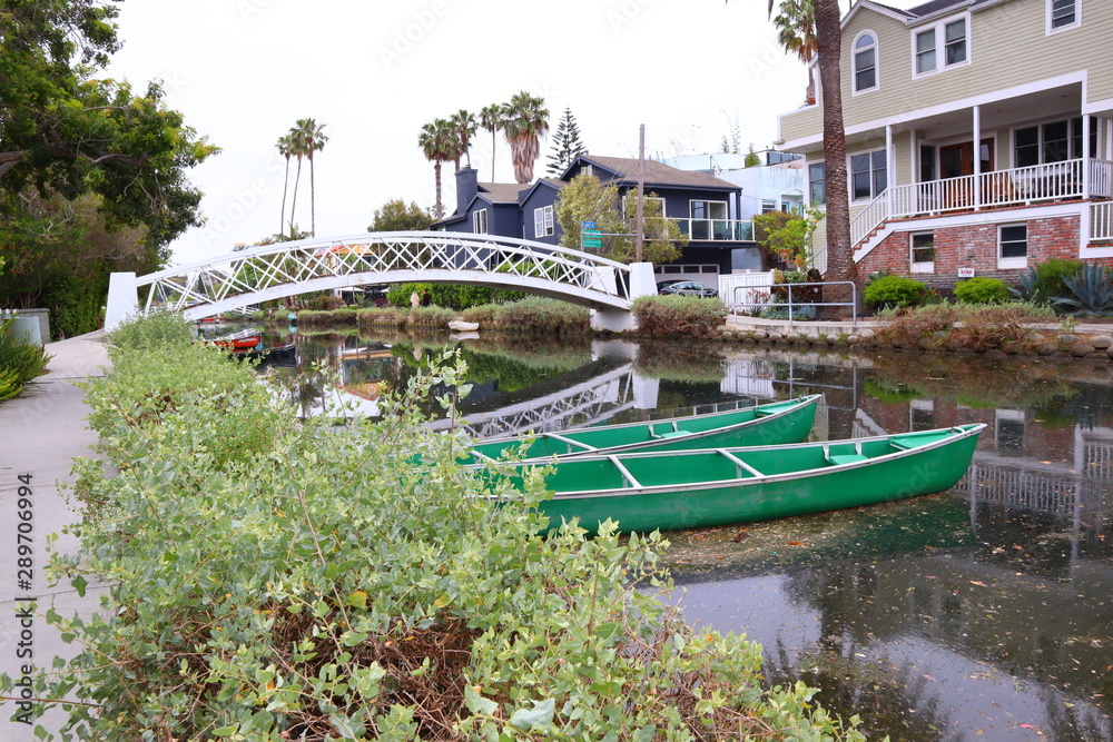Fototapeta premium VENICE CANALS, the Historic District in the Venice Beach, California