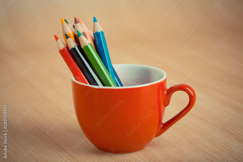 Group of colorful pencils close up. Education and arts tools Group of colorful pencils close up. Education and arts tools