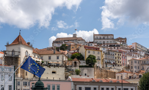 University of Coimbra on hilltop above the city of Coimbra in Portugal