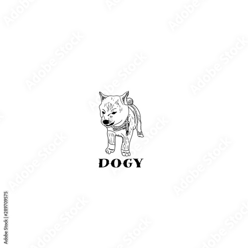 Fototapeta Naklejka Na Ścianę i Meble -  dog logo illustrator,dog drawing vector,dog logo vector