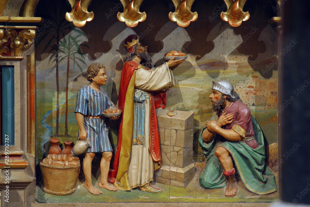 Obraz premium Meeting of Abraham and Melchizedek