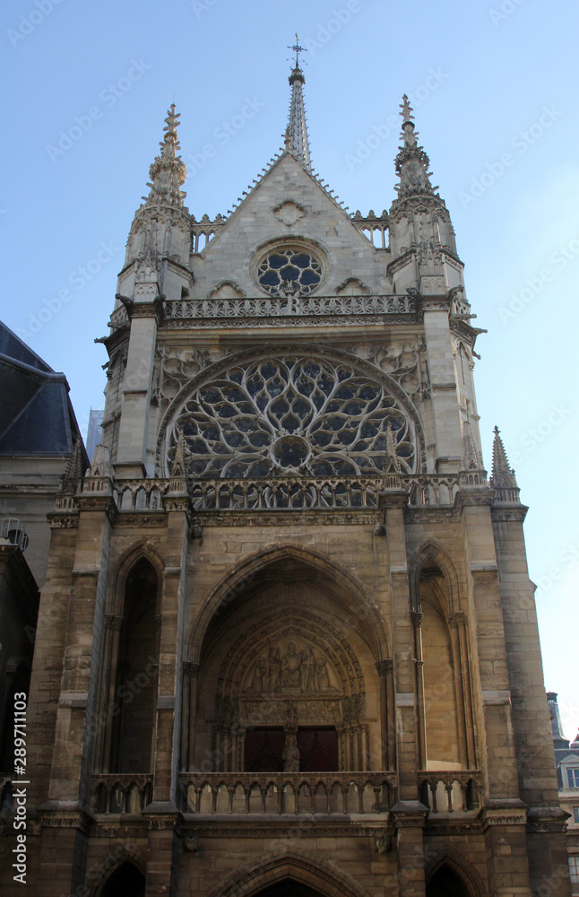 La Sainte-Chapelle (The Holy Chapel) is a Gothic chapel on the Ile de la Cite in the heart of Paris, France