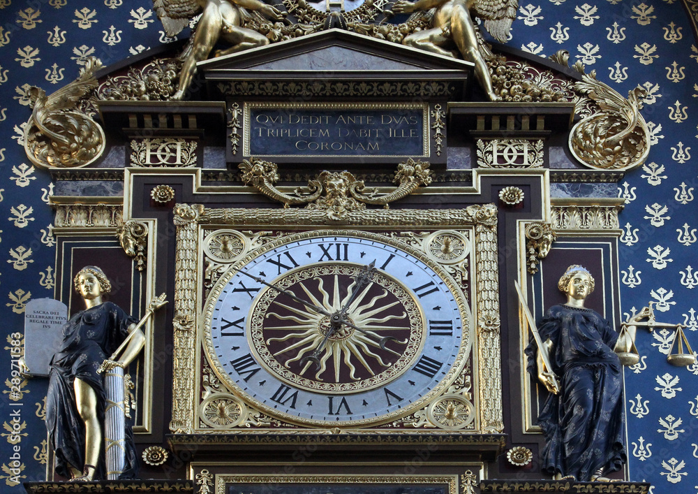 The clock tower (Tour de l'Horloge), La Conciergerie, Paris