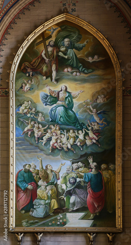 Assumption of the Blessed Virgin Mary, altarpiece in Zagreb cathedral  photo