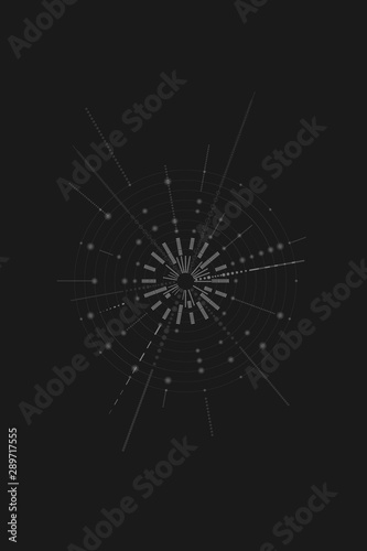 abstract circular graph on a black background