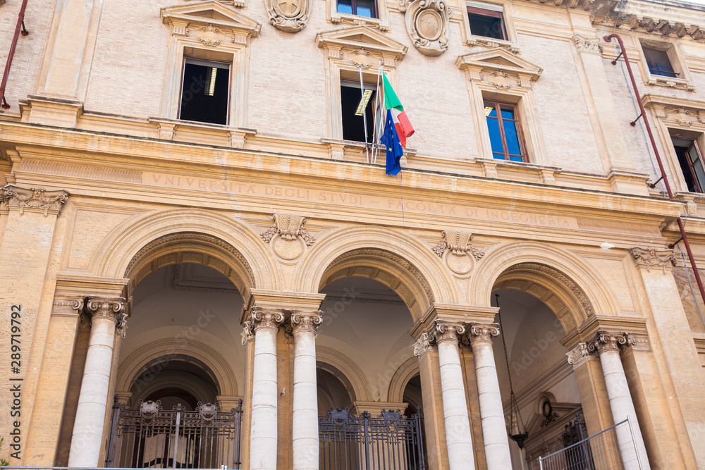 Facade of the University of Rome La Sapienza