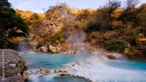 Thermal hot springs Grutas de Tolantongo , in Mexico state