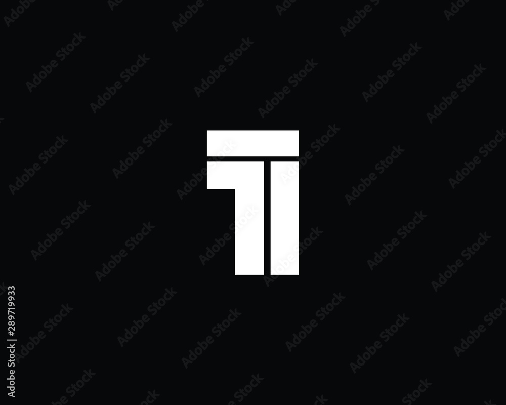 Professional and Minimalist Letter TI Logo Design, Editable in Vector Format in Black and White Color Professional and Minimalist Letter TI Logo Design, Editable in Vector Format in Black and White Color