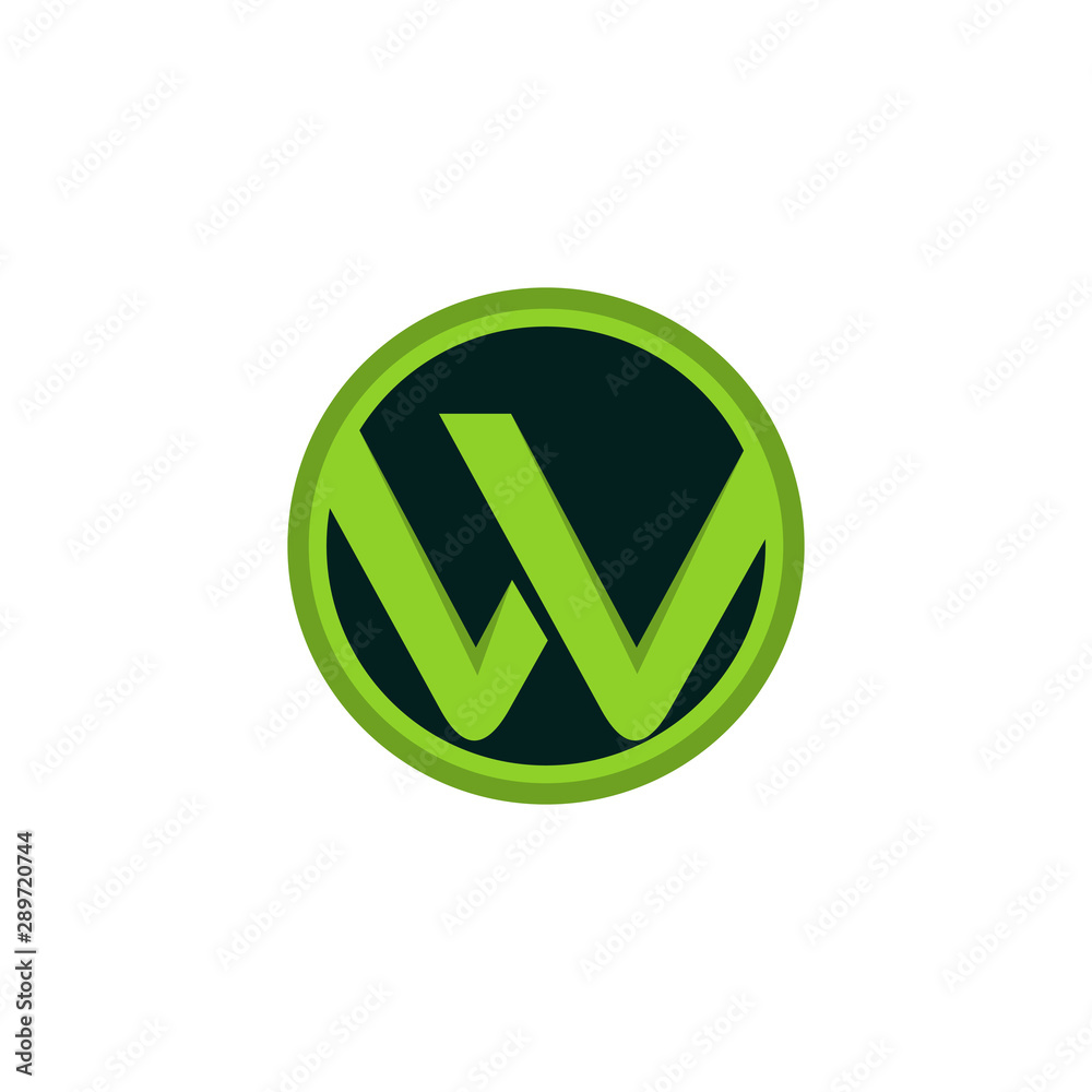 Letter W Circle Modern Media Icon Logo Design Template Element Vector Illustration Letter W Circle Modern Media Icon Logo Design Template Element Vector Illustration