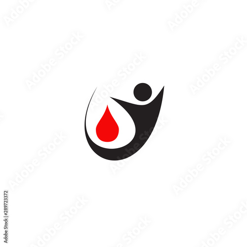 Blood donation logo design vector template