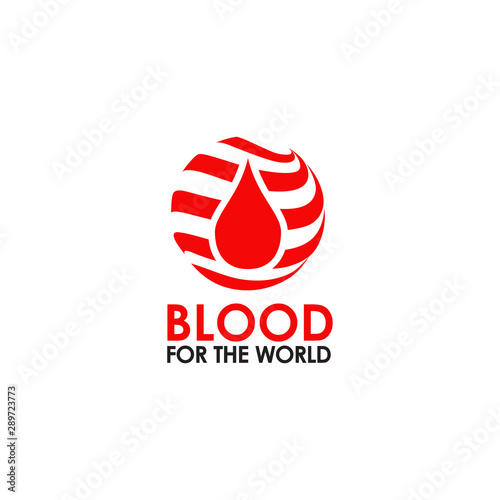 Blood donation logo design vector template