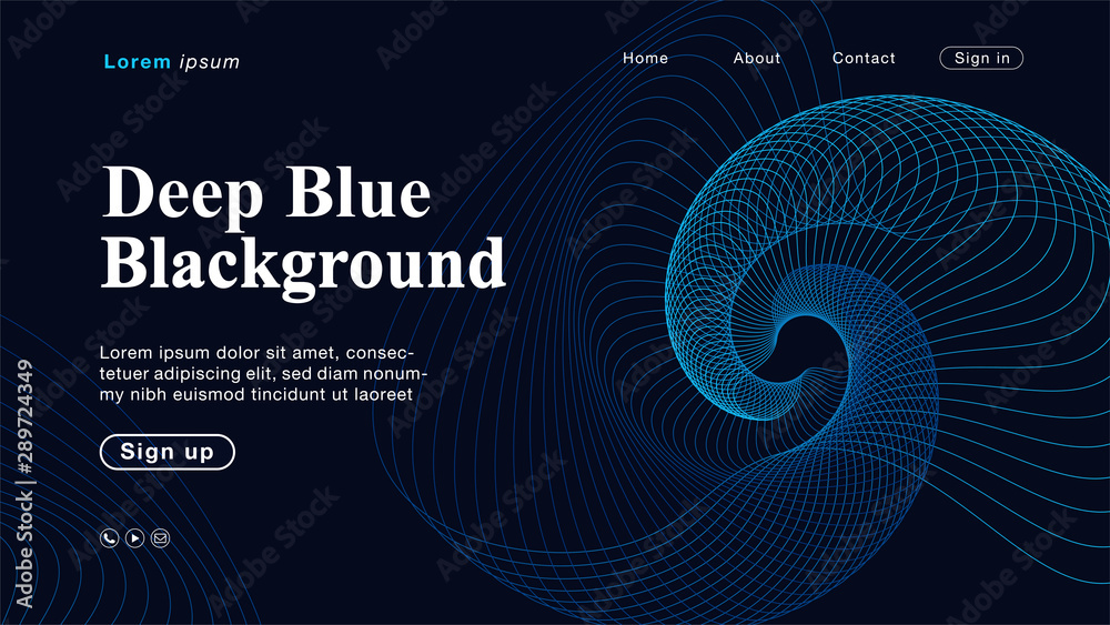 Background abstract deep blue light line color for Homepage