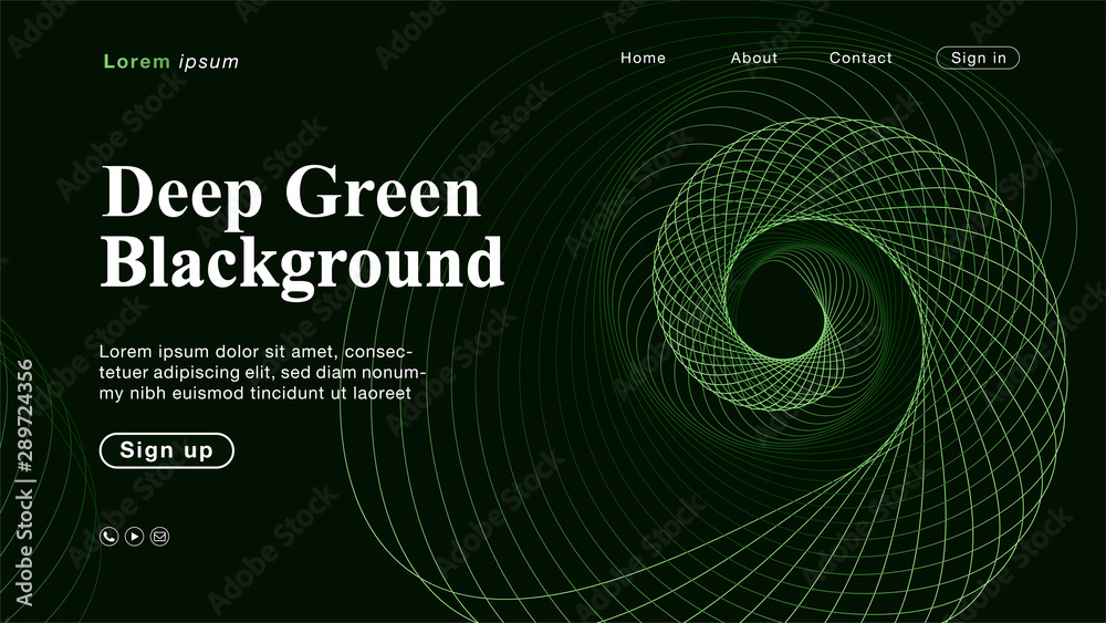 Obraz premium Background abstract deep green light line color for Homepage