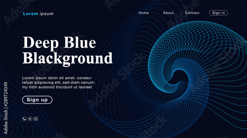 Background abstract deep blue light line color for Homepage