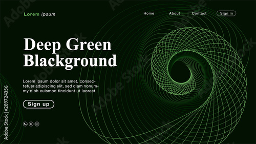 Background abstract deep green light line color for Homepage