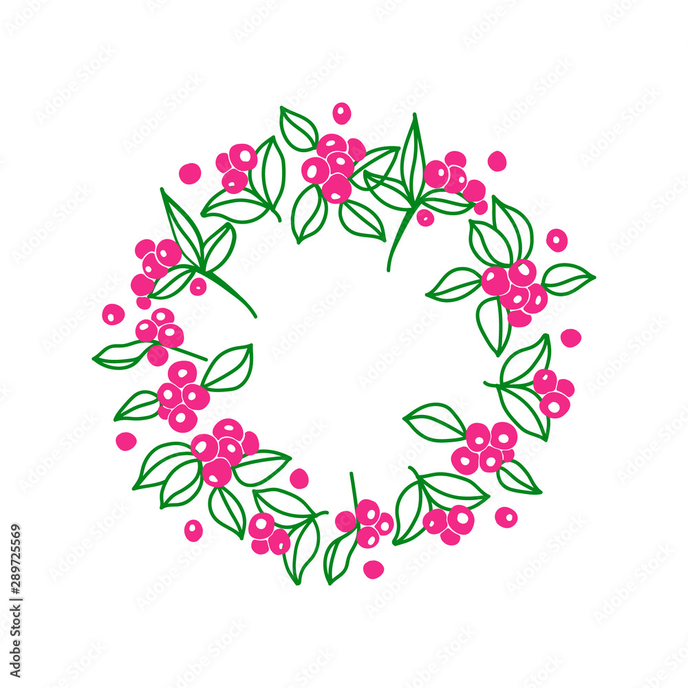 Vector illustration with frame of blueberries. Blueberries and leaves on white background. Design for postcard, invitation Vector illustration with frame of blueberries. Blueberries and leaves on white background. Design for postcard, invitation
