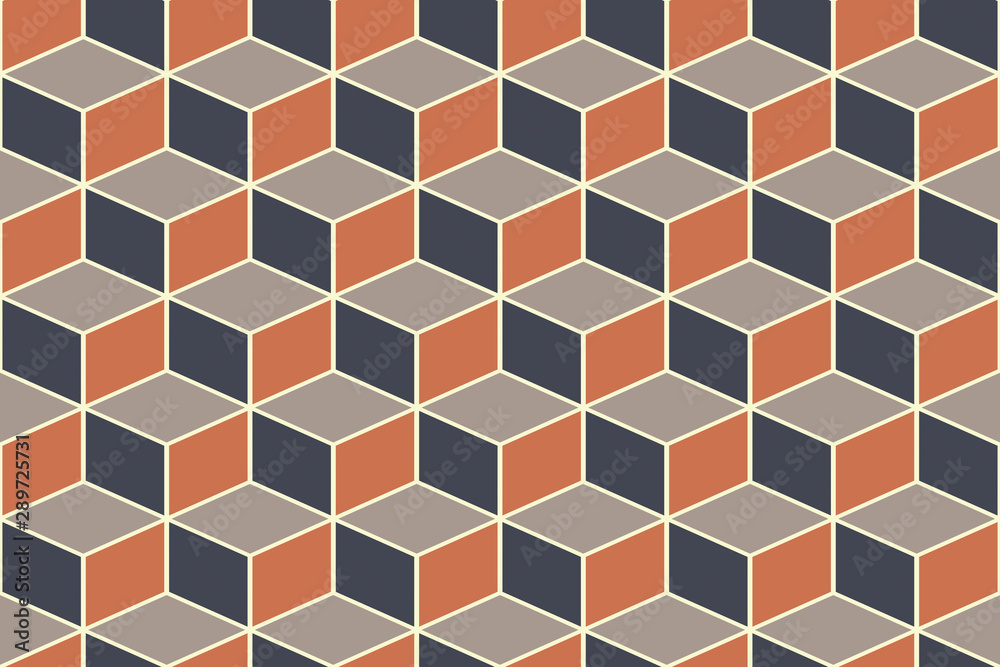3d cubes seamless pattern ornament- 3d rendering background - Illustration 3d cubes seamless pattern ornament- 3d rendering background - Illustration