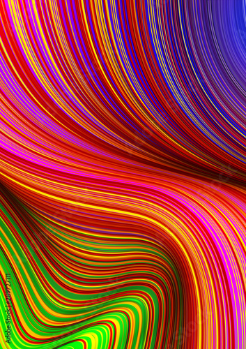Fashion poster thin lines locks luxury design. Liquid wave shiny lines hair fashion background. Beautiful flowing drape textiles thin threads hair. Illustration vogue liquid threads drape banner set.