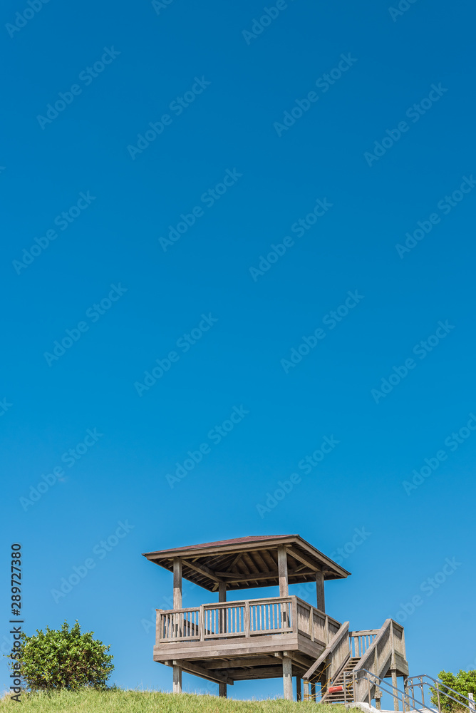 house with wooden roof