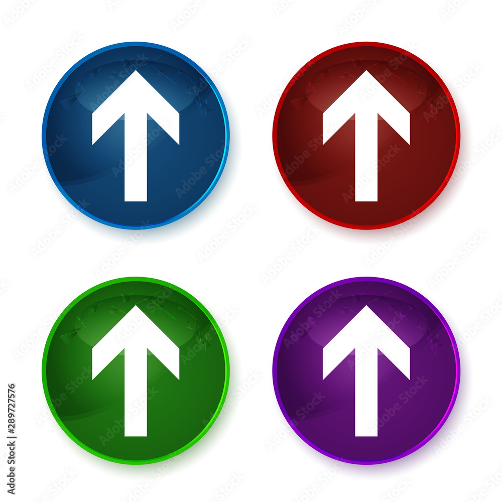 Up arrow icon shiny round buttons set illustration Up arrow icon shiny round buttons set illustration