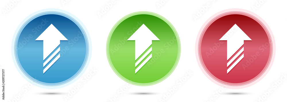 Upload icon glass round buttons set illustration Upload icon glass round buttons set illustration