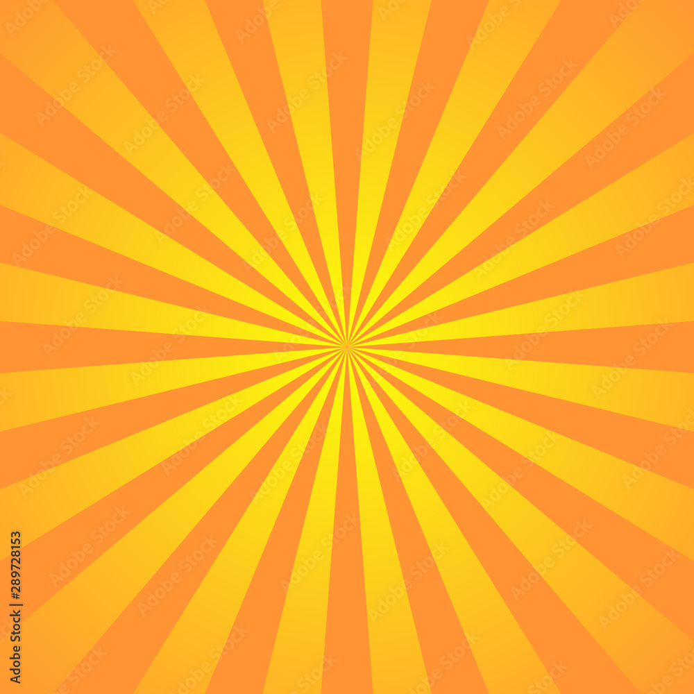 Orange yellow background superhero. Super hero cartoon gradient texture.  Sun rays burst. Radiate sun beam, burst effect retro. Sunbeam light flash  boom. Sunlight starburst poster. Vector illustration Stock Vector | Adobe  Stock
