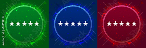 Five stars rating icon elegant modern design abstract buttons set illustration