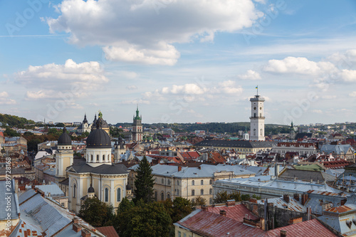 Panoramic view from roof of Lviv Opera House