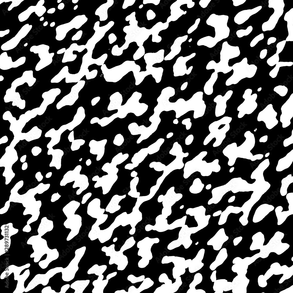 Hand draw art abstract wallpaper concept halftone monochrome black design random shape isolated on white design element