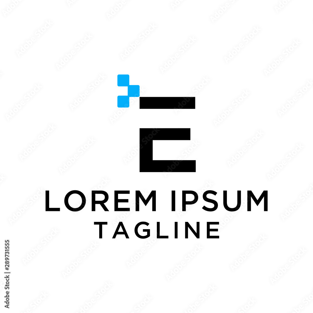 Obraz premium Letter E Modern Logo Design Vector 