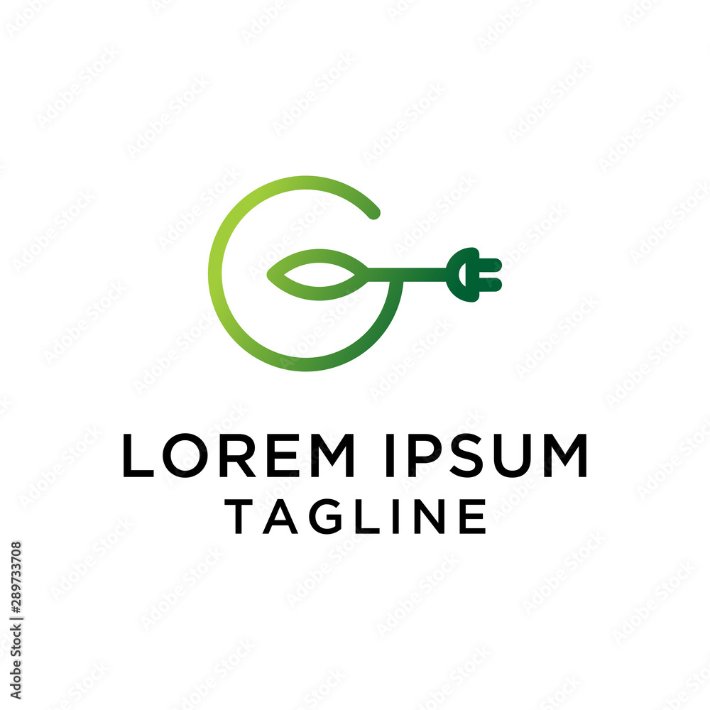 initial letter logo G Nature Electric logo template initial letter logo G Nature Electric logo template