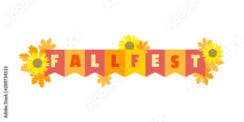 Hand drawn Fall fest tent simple flat color vector icon