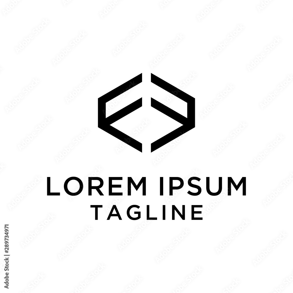 initial letter logo FF, logo template 