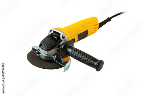Tableau sur toile angle grinder on white background