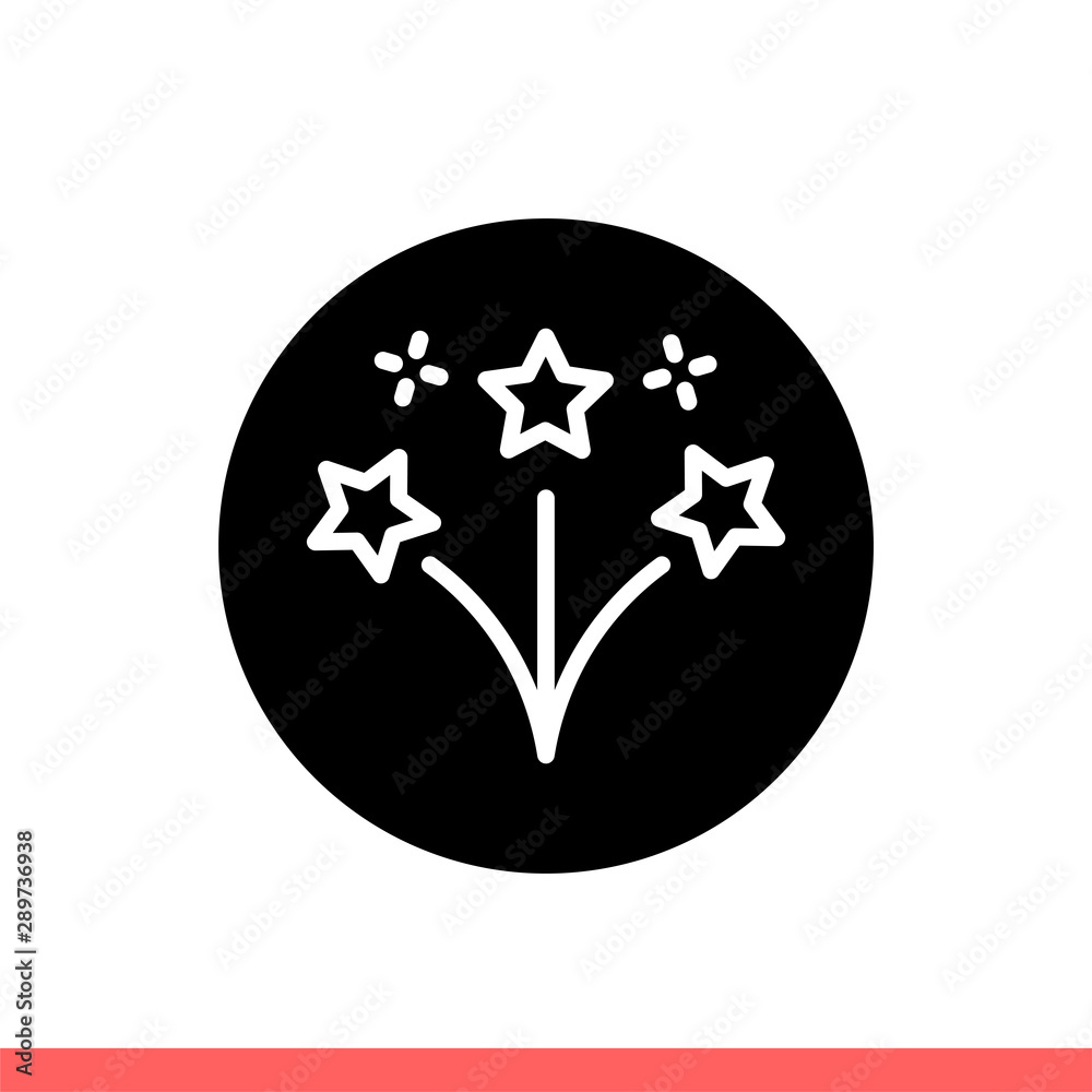 Fototapeta premium Firework vector icon, happy symbol