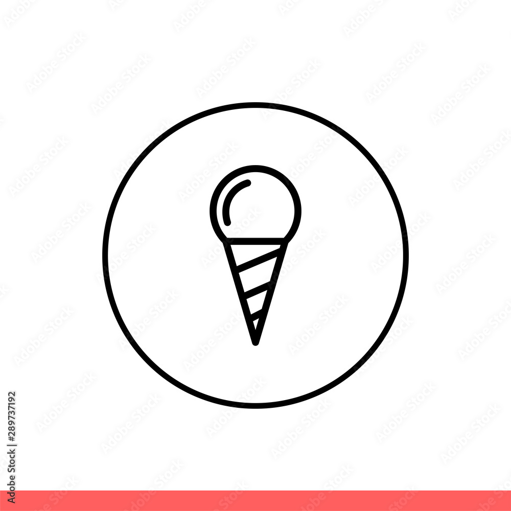 Ice cream vector icon, summer symbol Ice cream vector icon, summer symbol