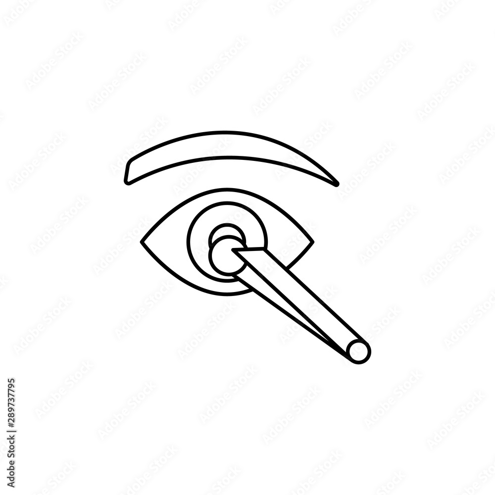 plastic surgery eballs line icon on white background plastic surgery eballs line icon on white background