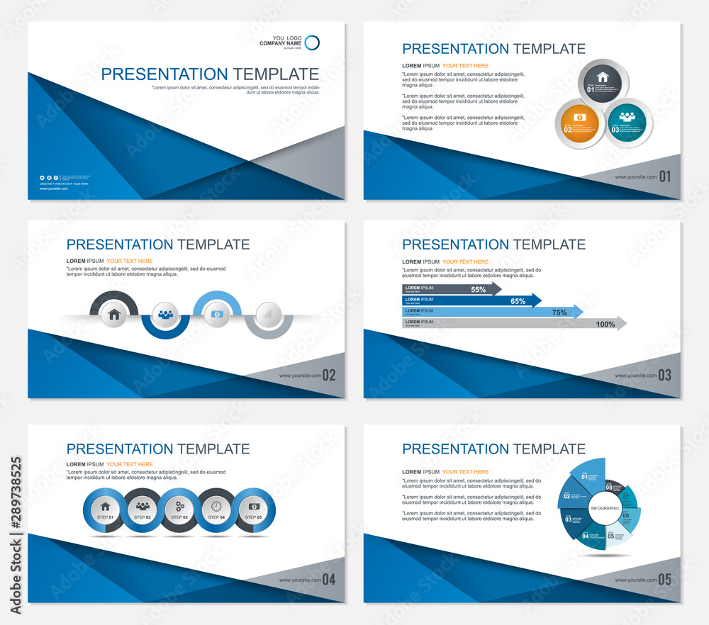 Template presentation slides background design