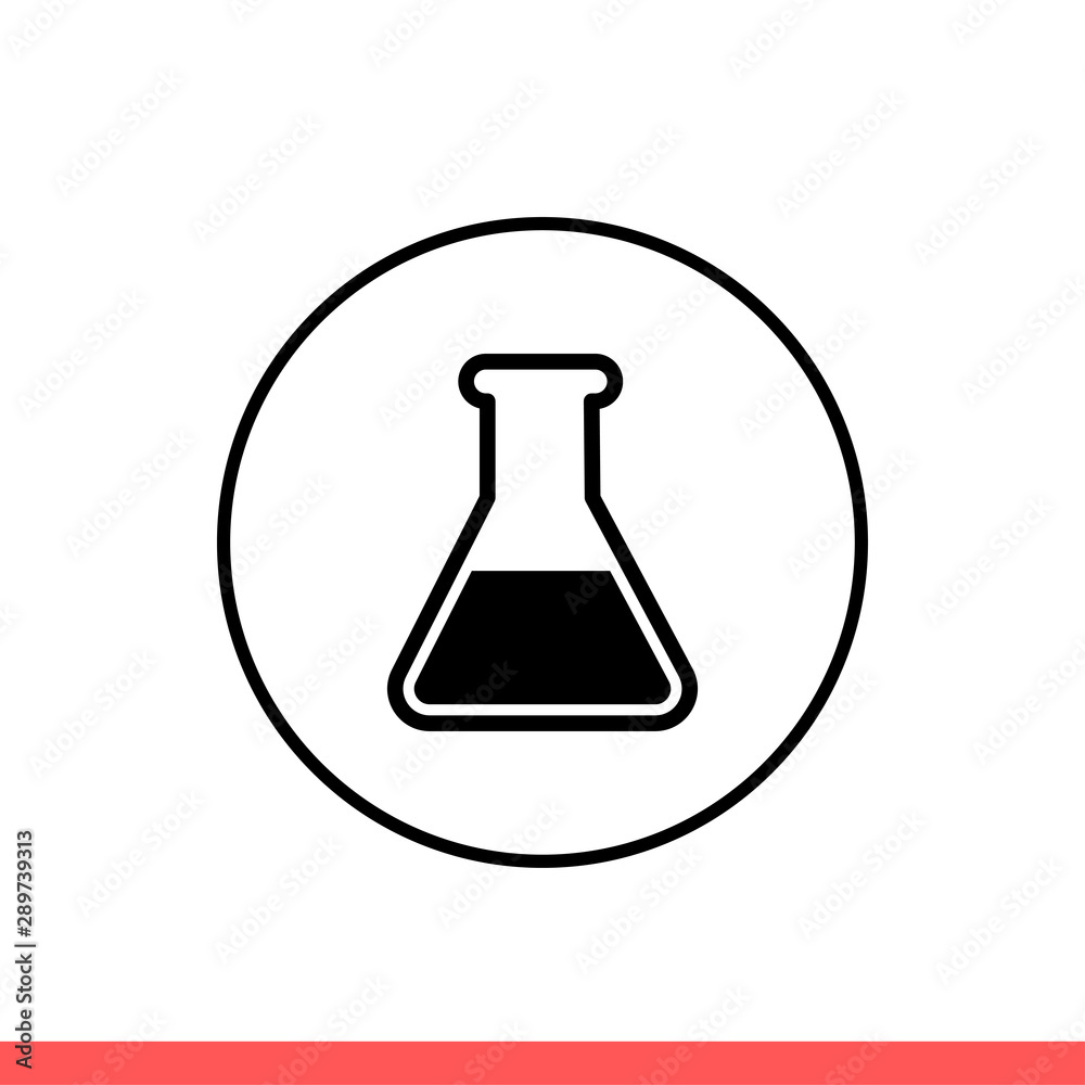 Test tube vector icon, chemistry symbol Test tube vector icon, chemistry symbol