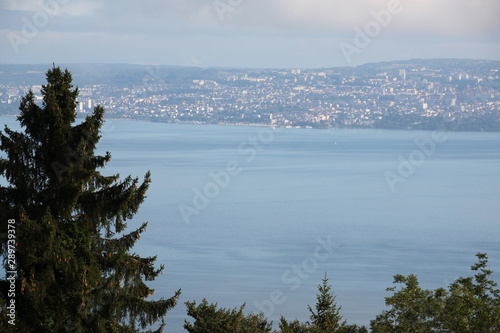 Lake Leman with Lausanne as bakground